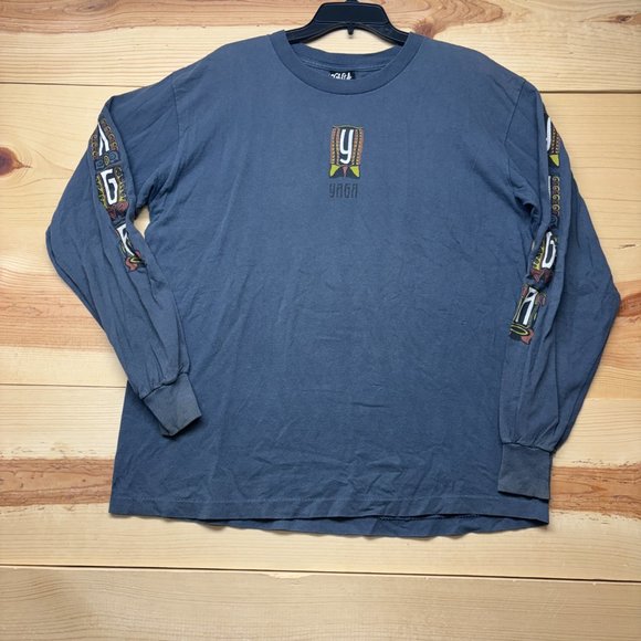 Stussy Other - Vintage Yaga Shirt Mens Large Blue Long Sleeve Stussy Surf USA Made